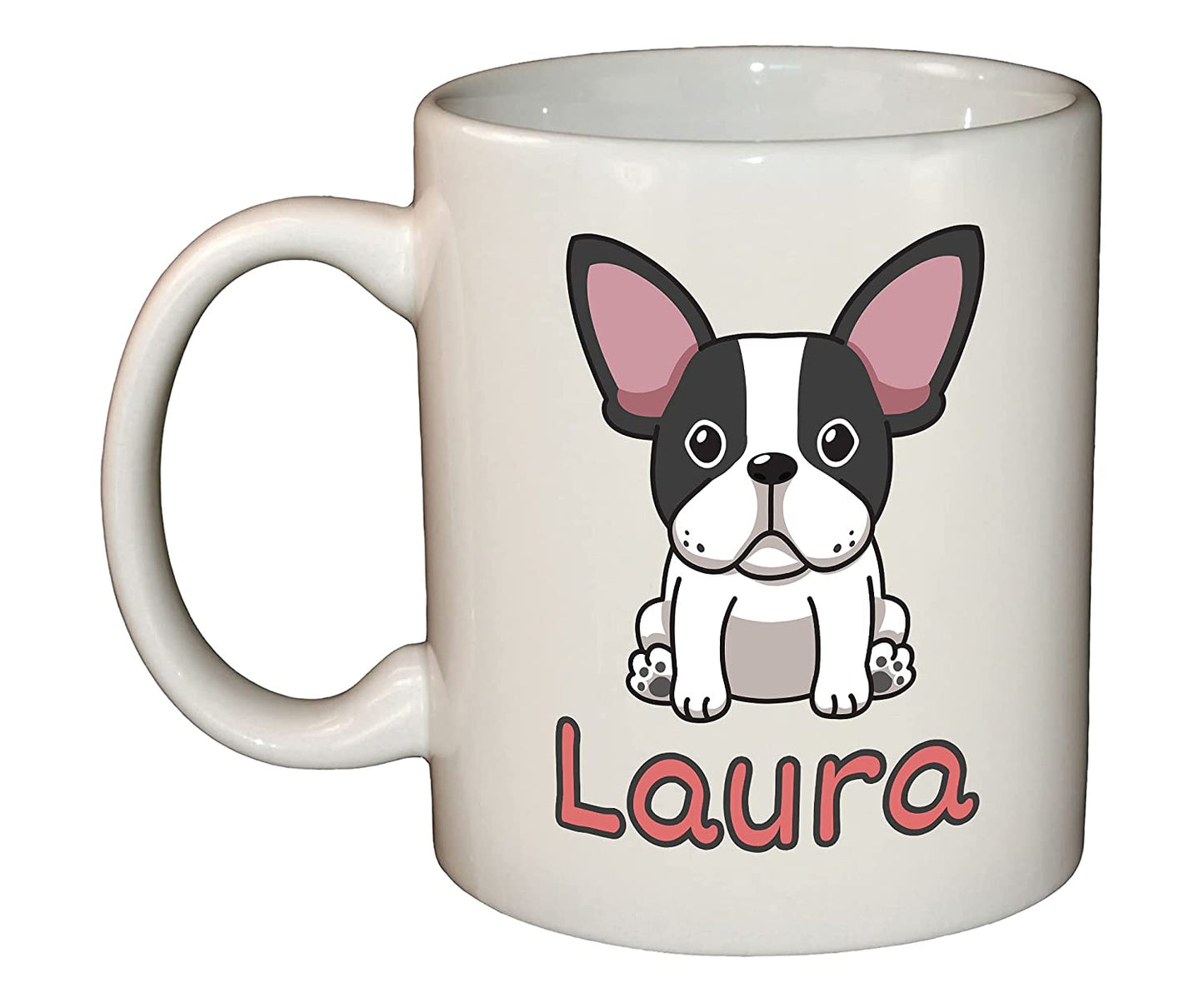 French Bulldog Personalised Name Ceramic Mug Cup 11oz Dishwasher & Microwave safe