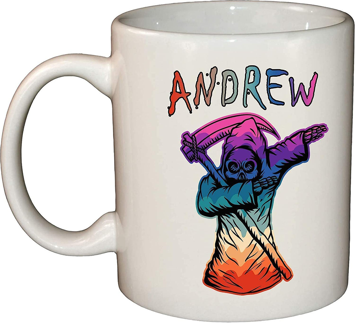 Dabbing Grim Reaper Personalised Funky Name Ceramic Mug/Cup 11oz Dishwasher & Microwave safe