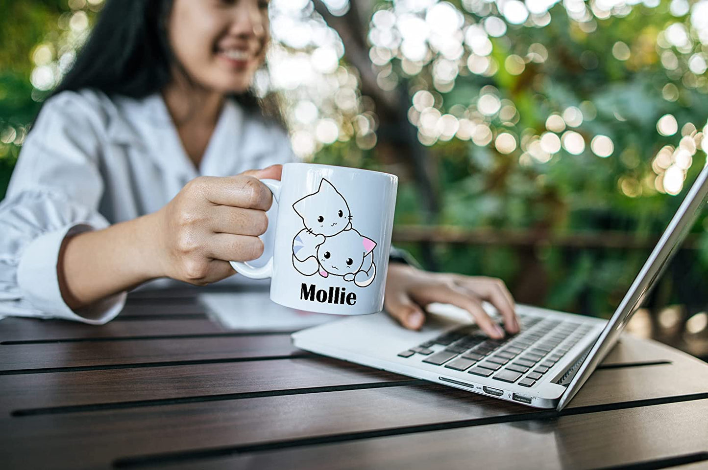 Personalised Cute Kittens Name Ceramic Mug/Cup 11oz Dishwasher & Microwave safe