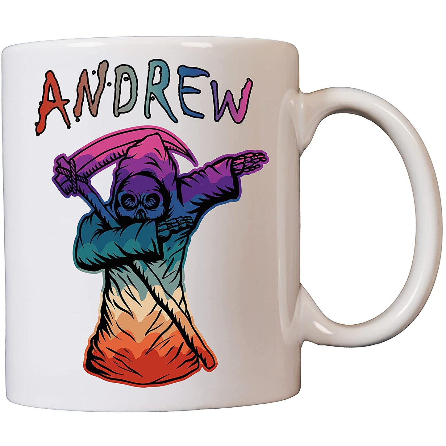 Dabbing Grim Reaper Personalised Funky Name Ceramic Mug/Cup 11oz Dishwasher & Microwave safe