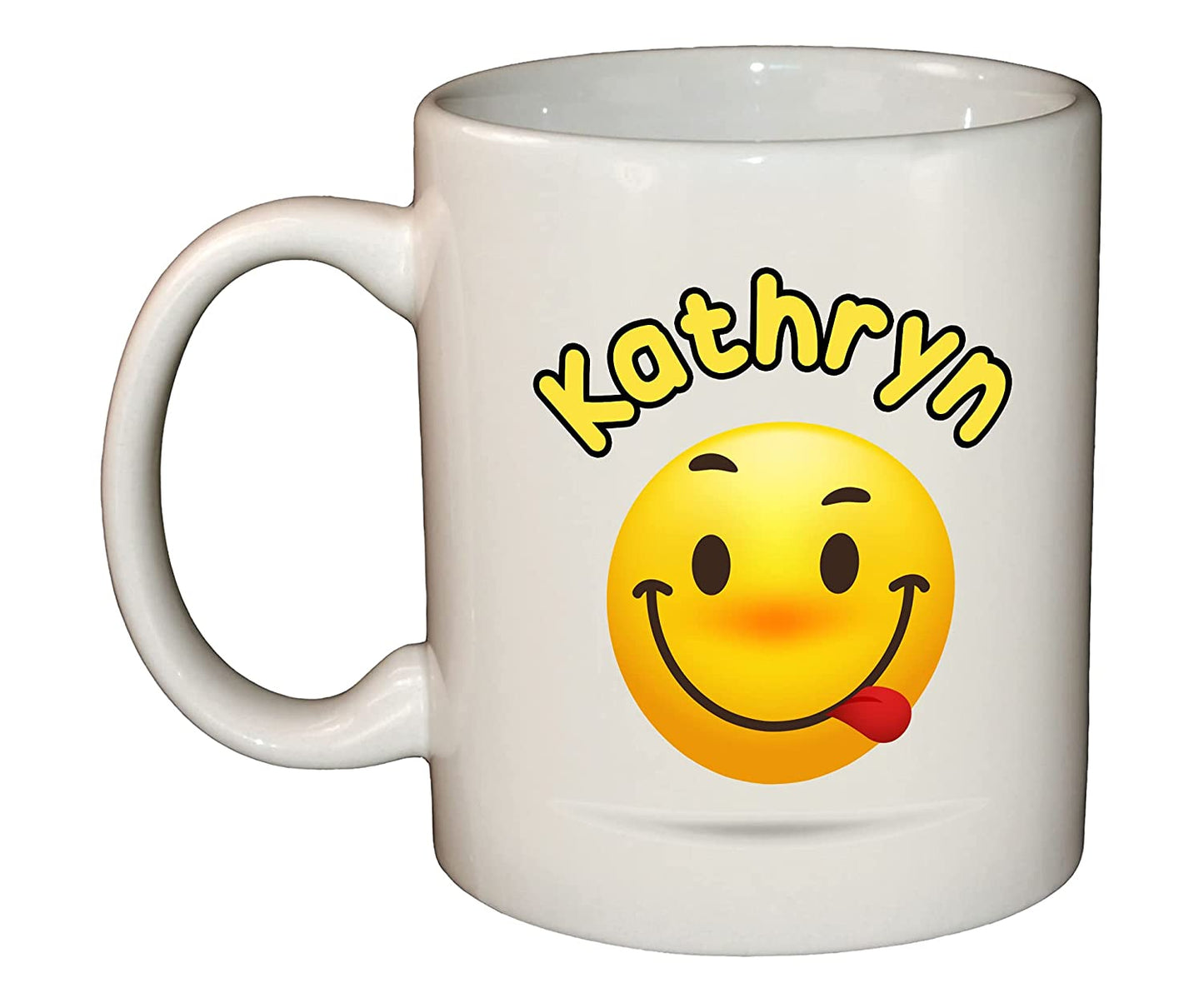 Emoji Personalised Name Ceramic Mug Cup 11oz Dishwasher & Microwave safe