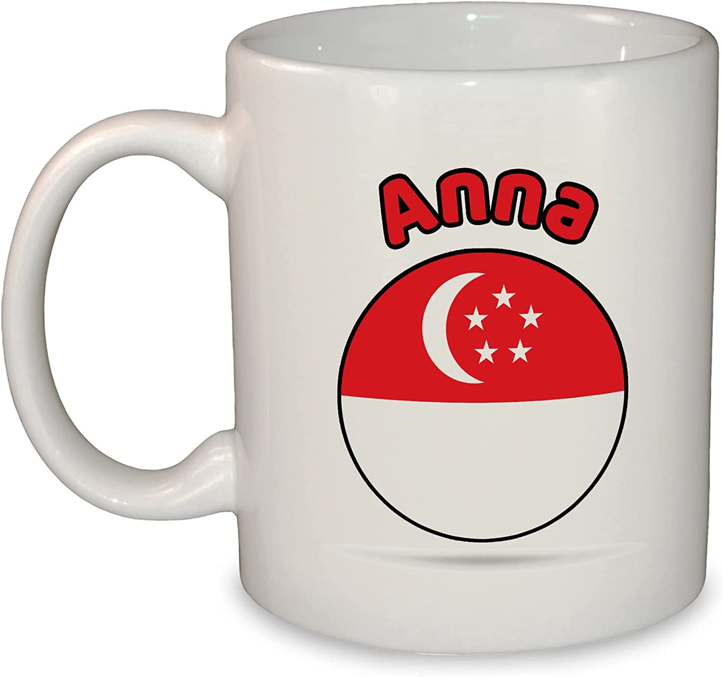 World Round Flag Mug - Add Any Name