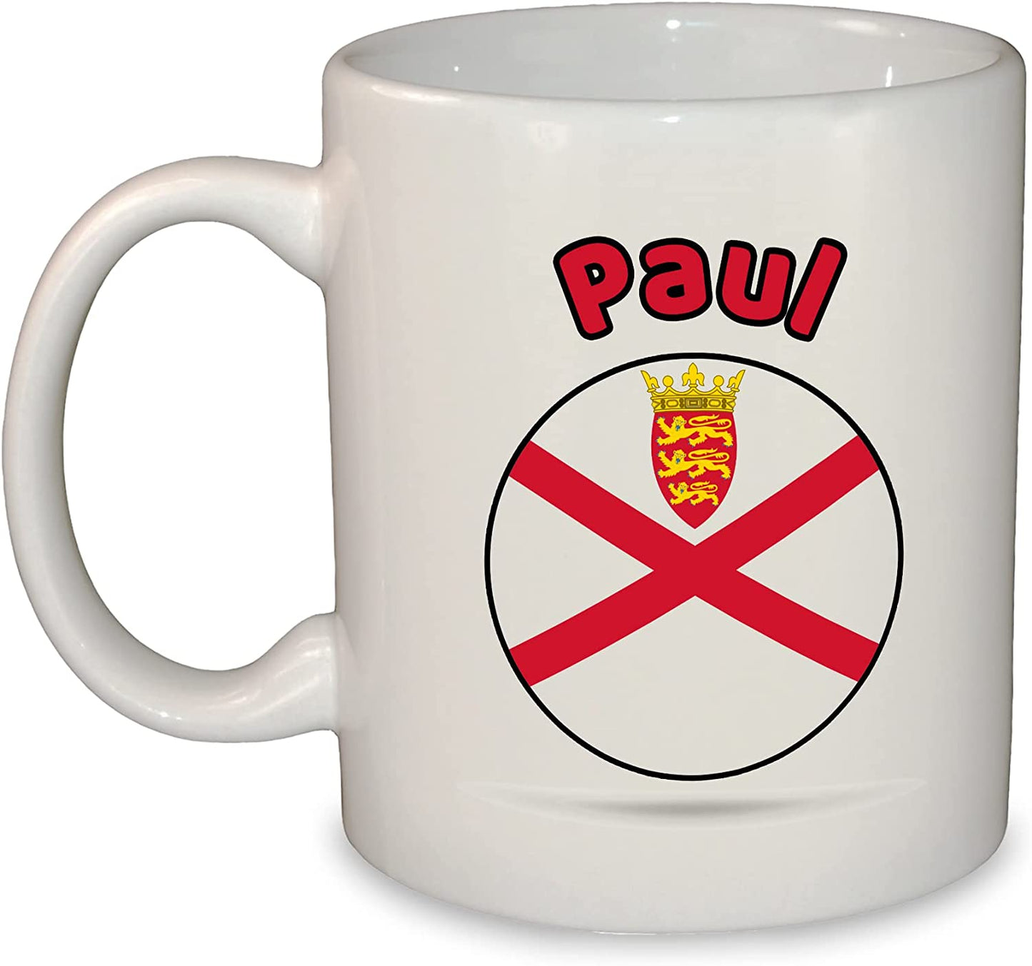 UK Round Flag Name Mugs - England, Scotland, Wales, Guernsey, Isle of Man, Jersey