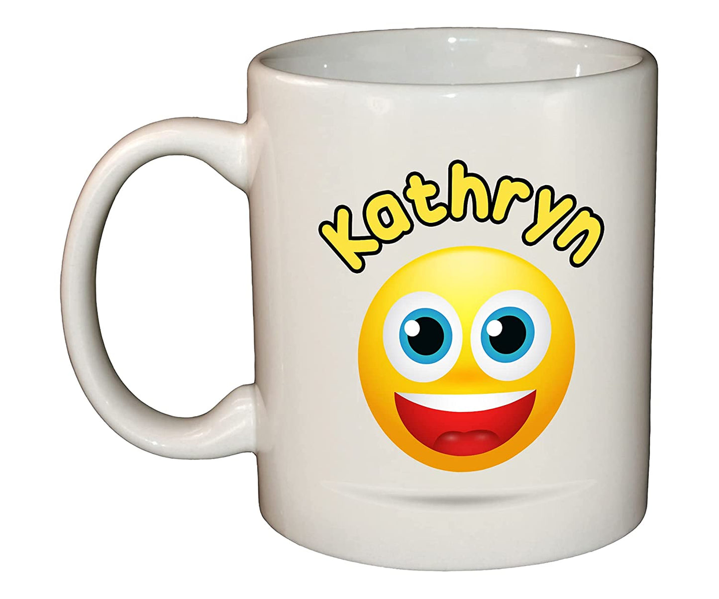 Emoji Personalised Name Ceramic Mug Cup 11oz Dishwasher & Microwave safe