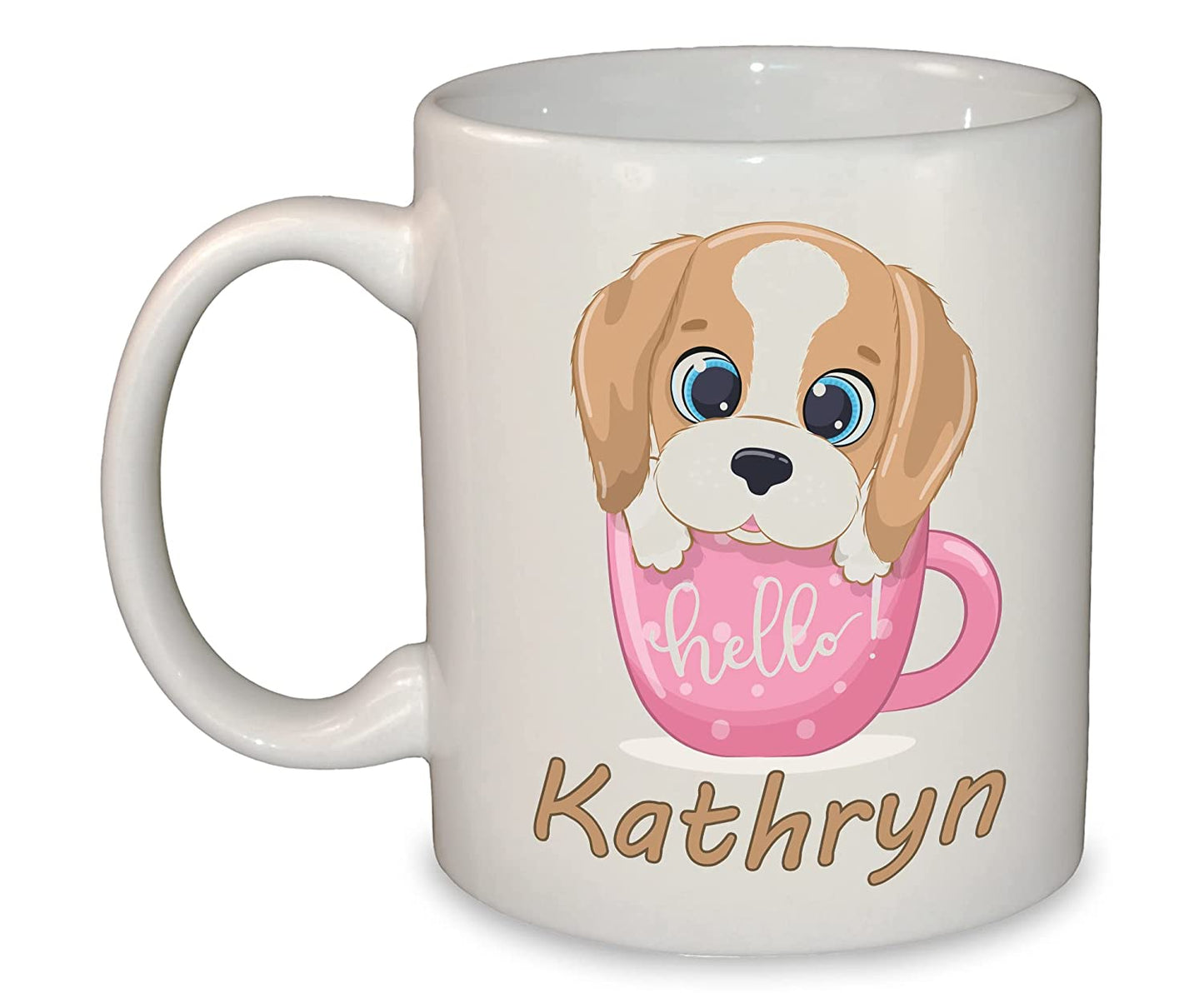Puppy in a Mug Personalised Cup 11oz Dishwasher & Microwave safe