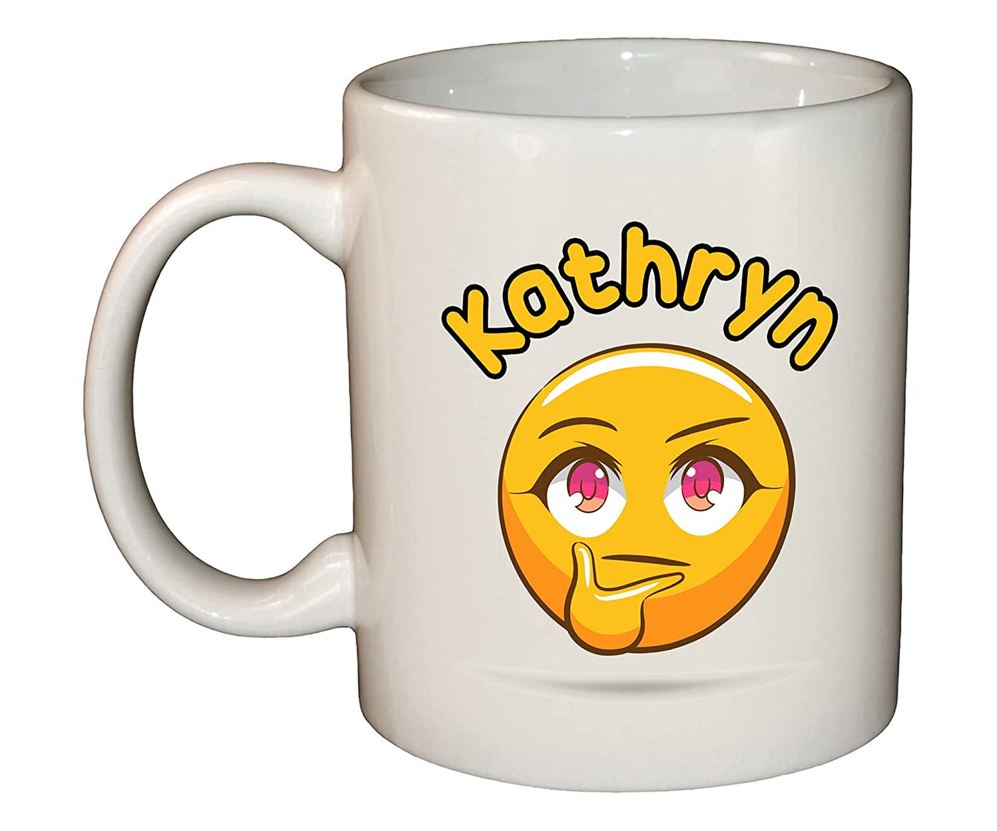 Emoji Personalised Name Ceramic Mug Cup 11oz Dishwasher & Microwave safe