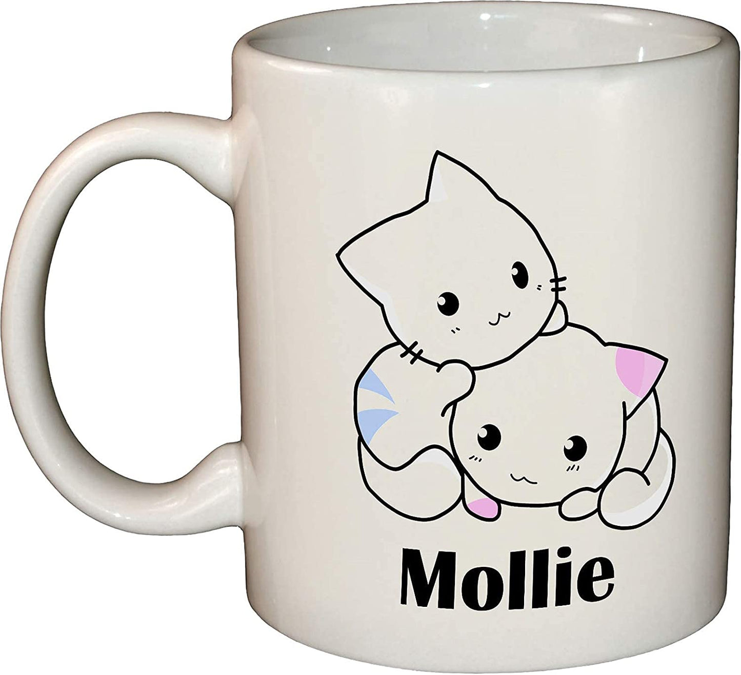 Personalised Cute Kittens Name Ceramic Mug/Cup 11oz Dishwasher & Microwave safe