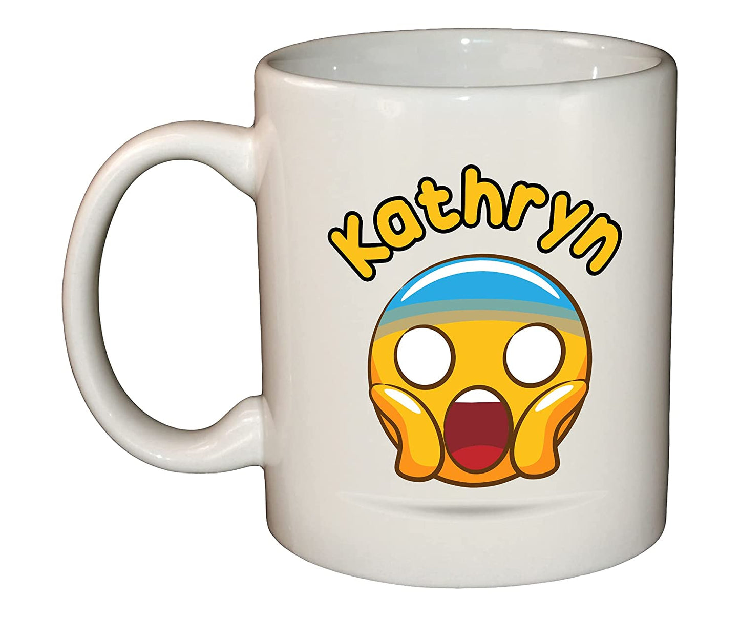 Emoji Personalised Name Ceramic Mug Cup 11oz Dishwasher & Microwave safe