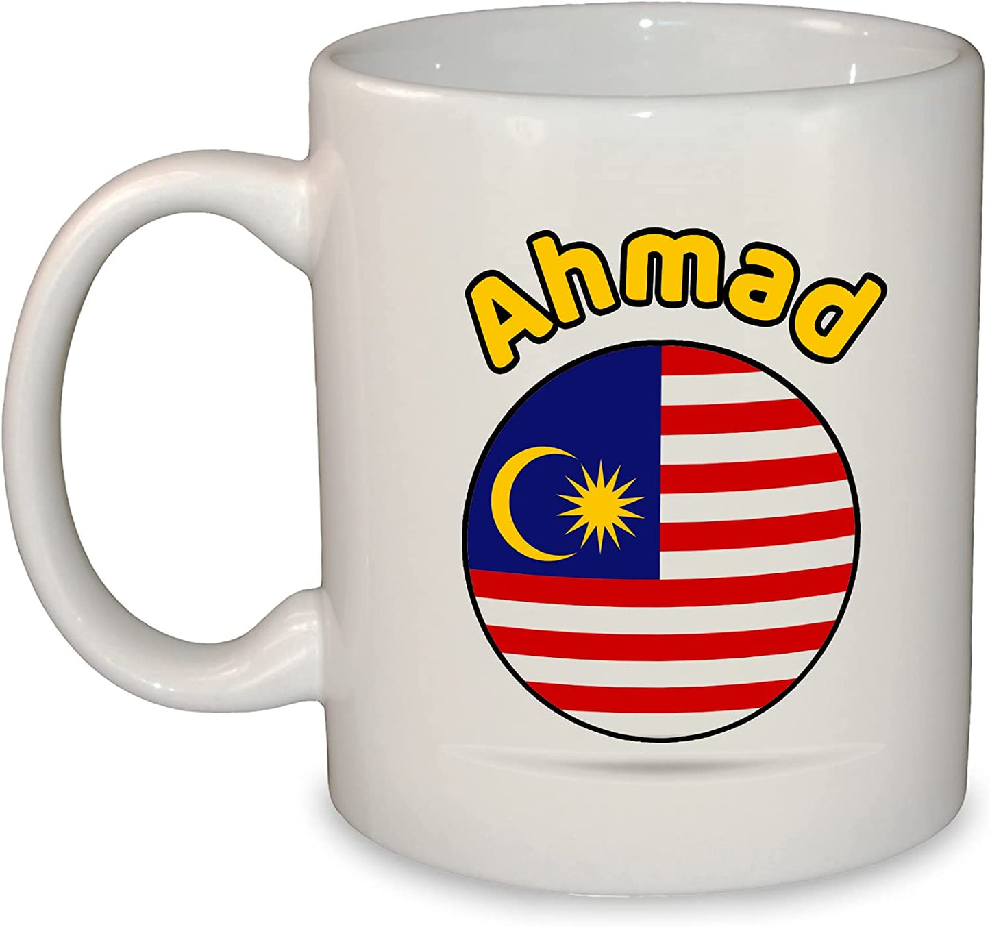 World Round Flag Mug - Add Any Name