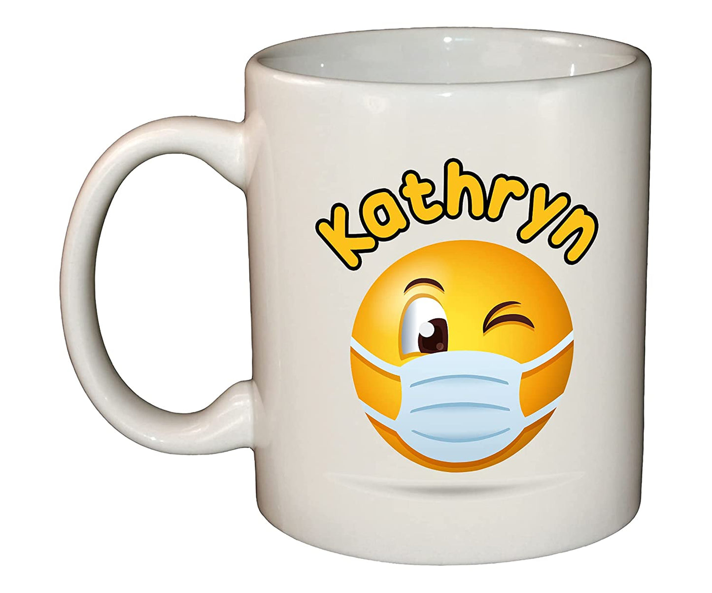 Emoji Personalised Name Ceramic Mug Cup 11oz Dishwasher & Microwave safe