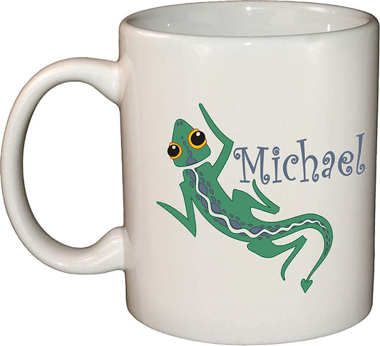 Personalised Chameleon Name Ceramic Mug