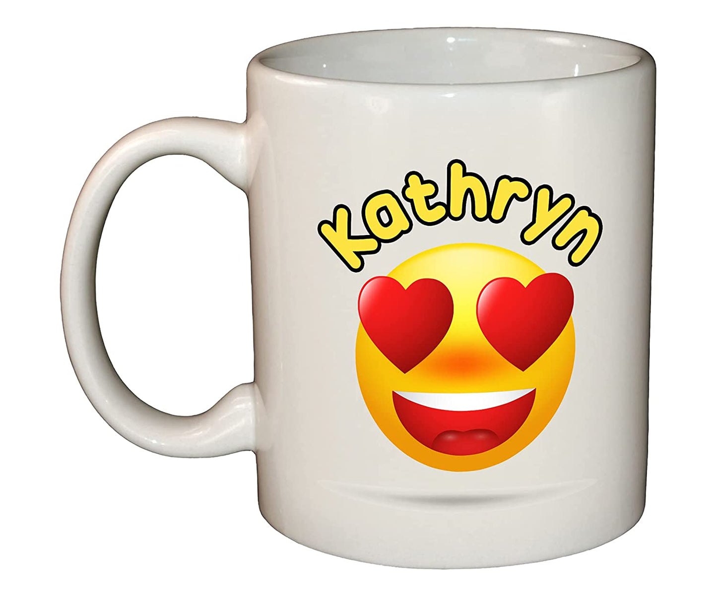 Emoji Personalised Name Ceramic Mug Cup 11oz Dishwasher & Microwave safe