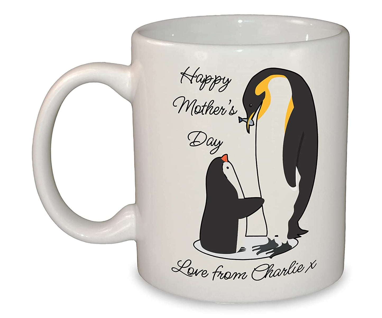 Penguin & Chick Mother's Day Coffee Mug/Tea Cup - Add any personalised message