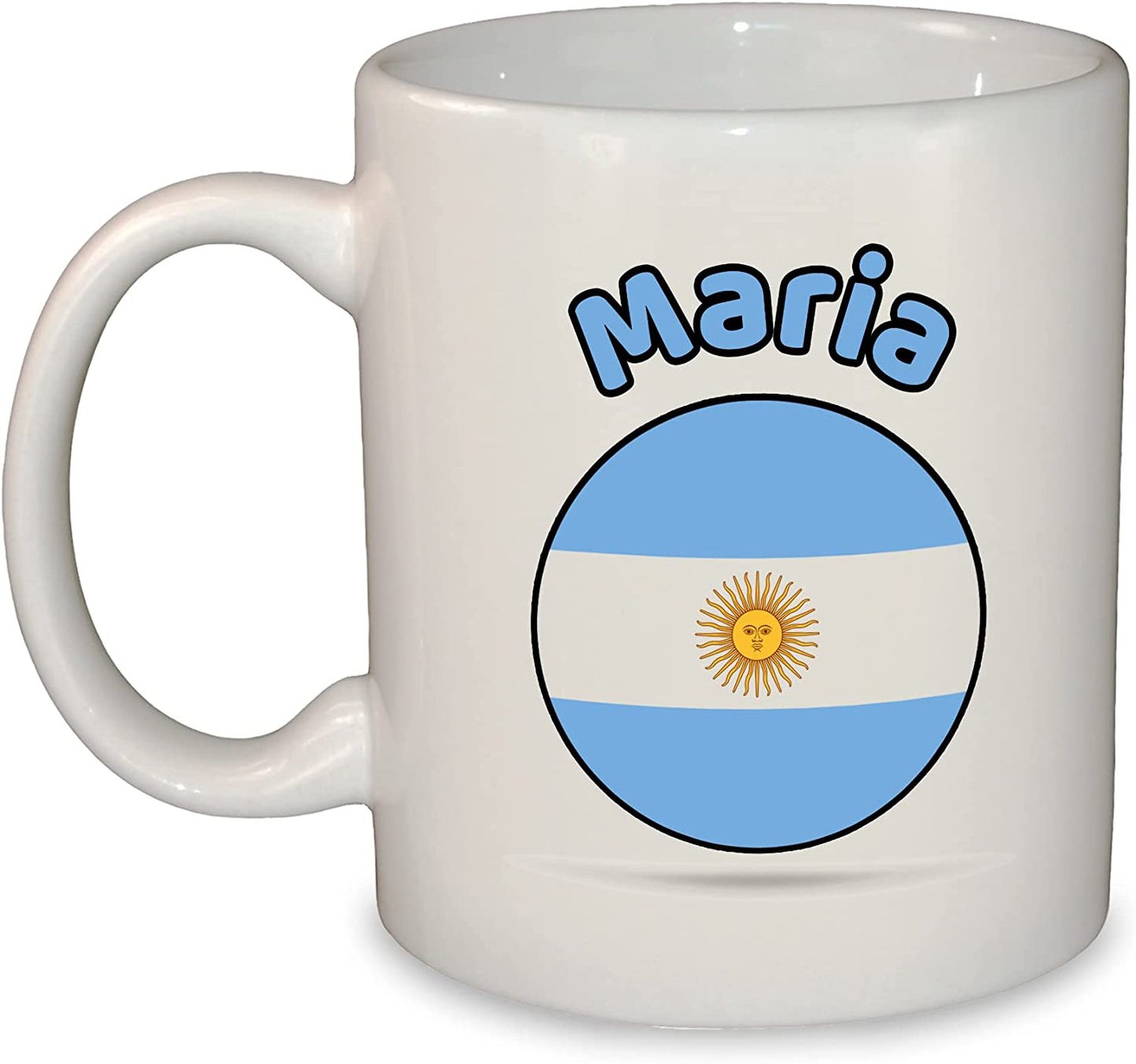 World Round Flag Mug - Add Any Name