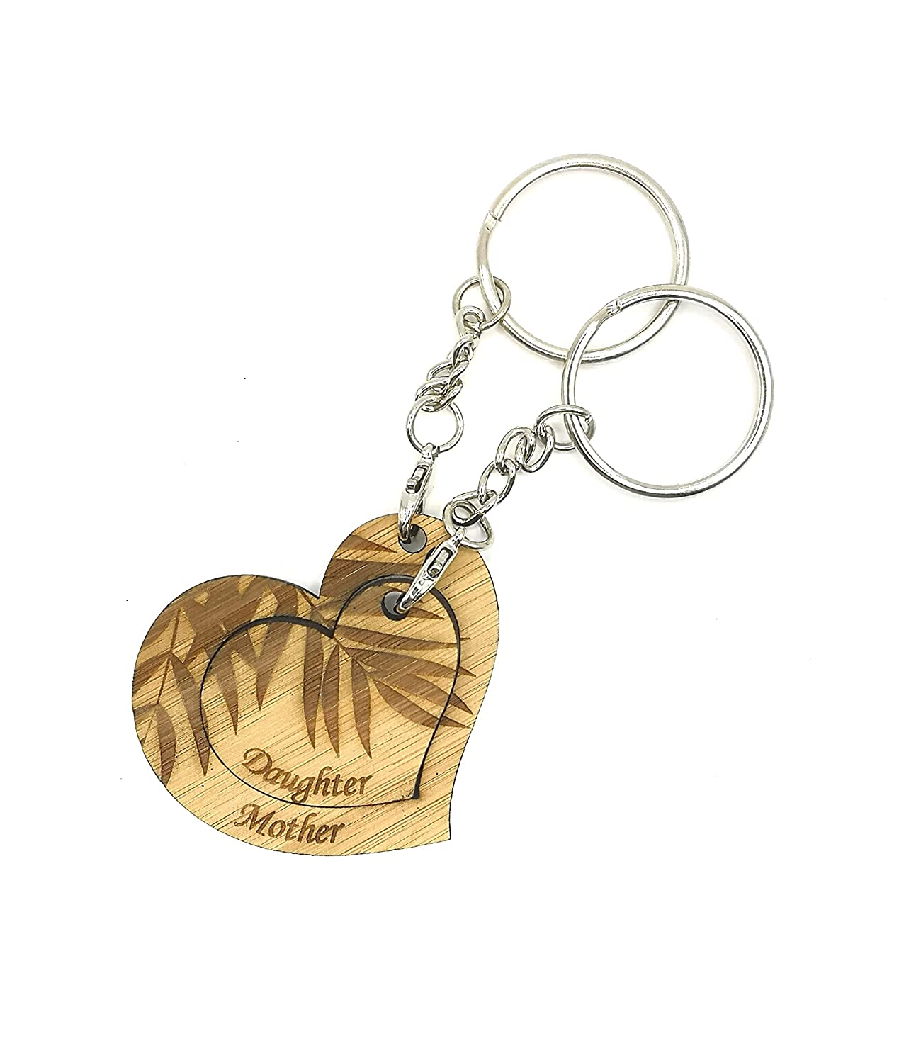 Mother / Daughter Bamboo Love Keychain Set