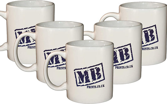 Bulk Buy Custom Printed White Ceramic Coffee Mugs 11oz | Add Any Image, Logo or Text