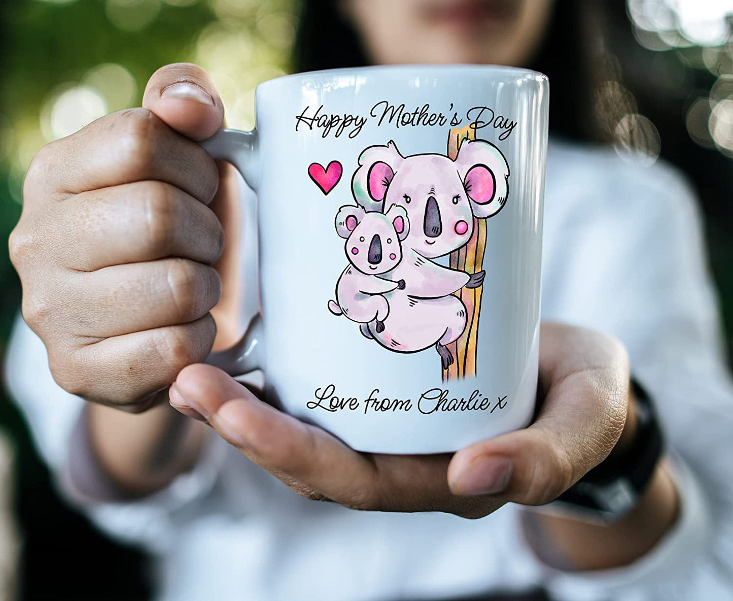 Koala Mother's Day or Birthday Coffee Mug / Tea Cup - Add any personalised message