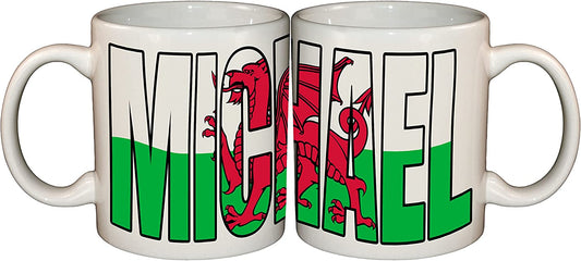 MB Prints England Flag Name Mug - Add Any Name - 320ml Ceramic Coffee Tea Cup