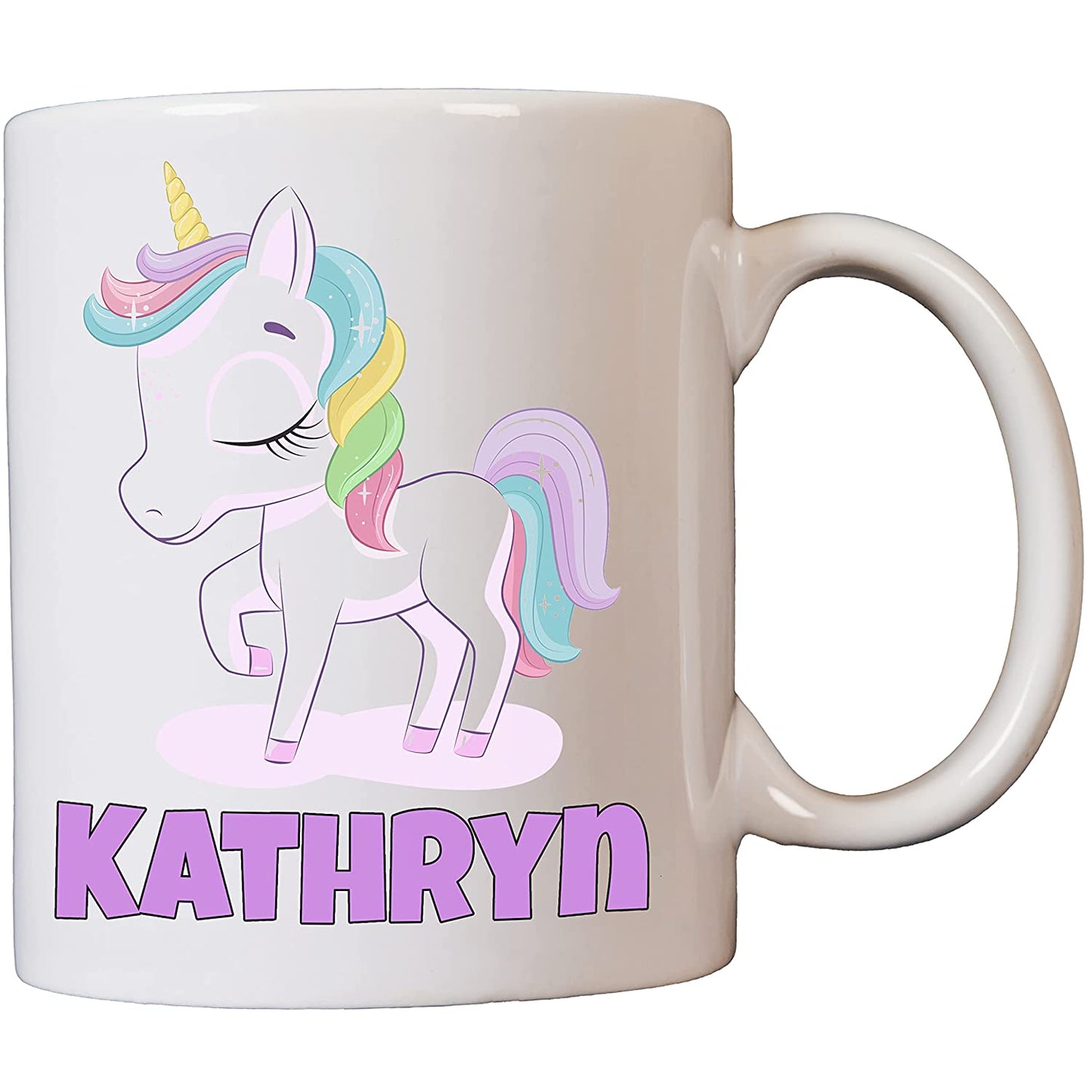 Purple Unicorn Personalised Mug/Cup 11oz Dishwasher & Microwave safe