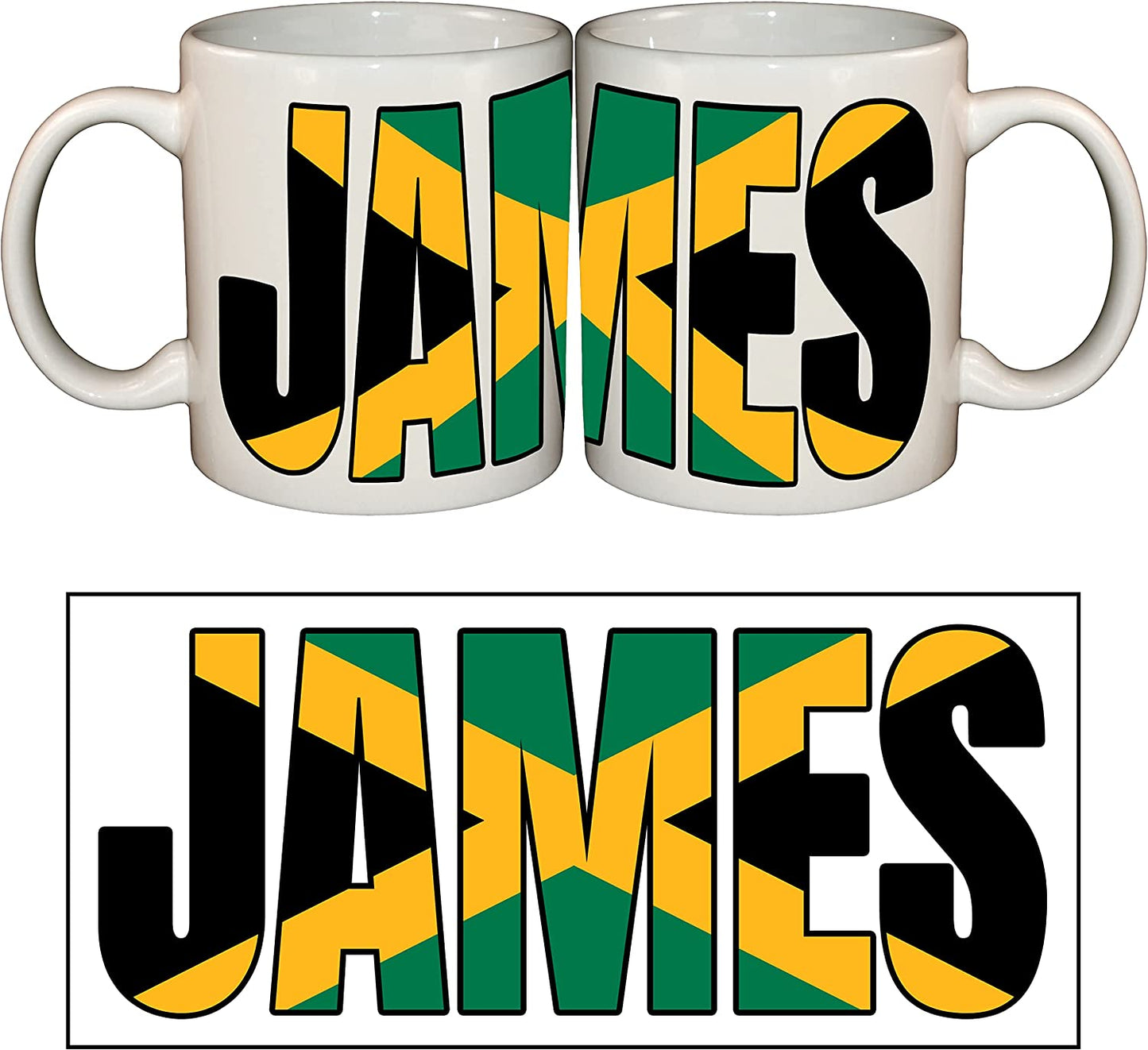 World Flag Name Mug - Add Any Name - 18 to choose from