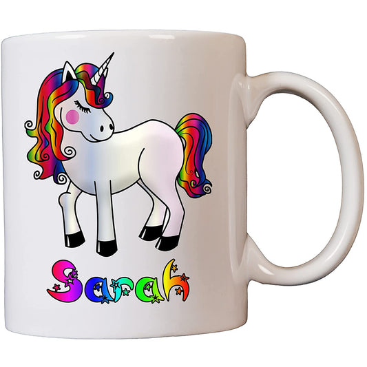 Unicorn Personalised Name Ceramic Mug/Cup 11oz Dishwasher & Microwave safe