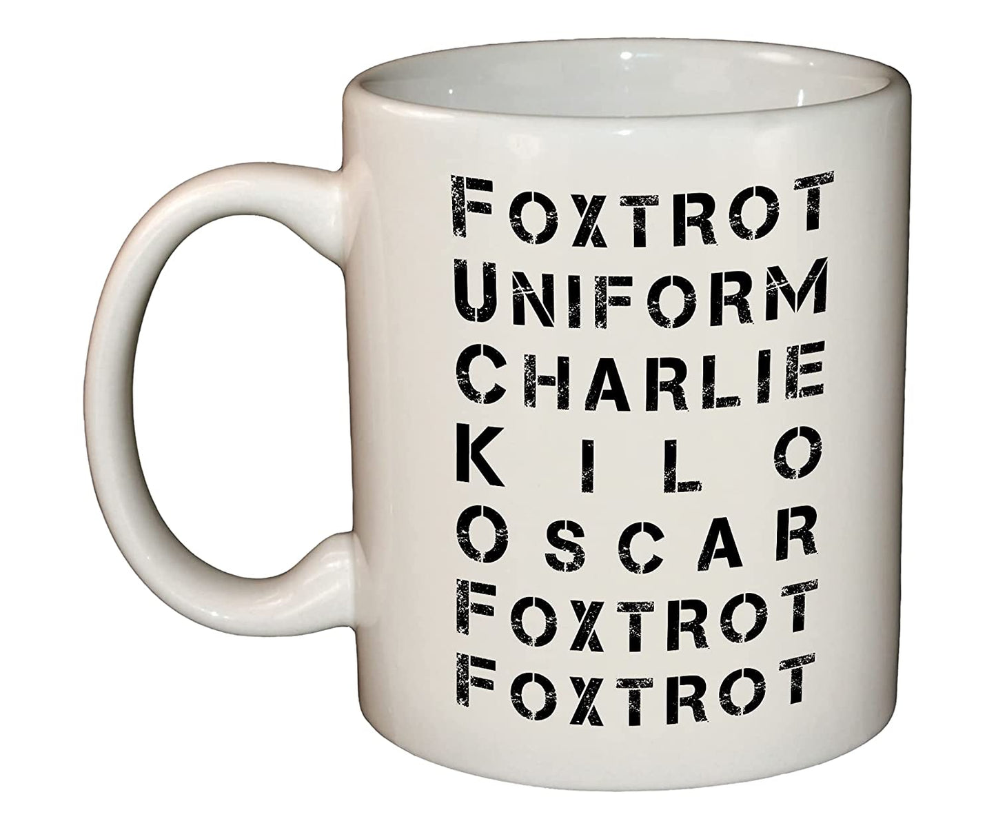 NATO Phonetic Alphabet Funny Rude Ceramic Mug 11oz Dishwasher & Microwave safe