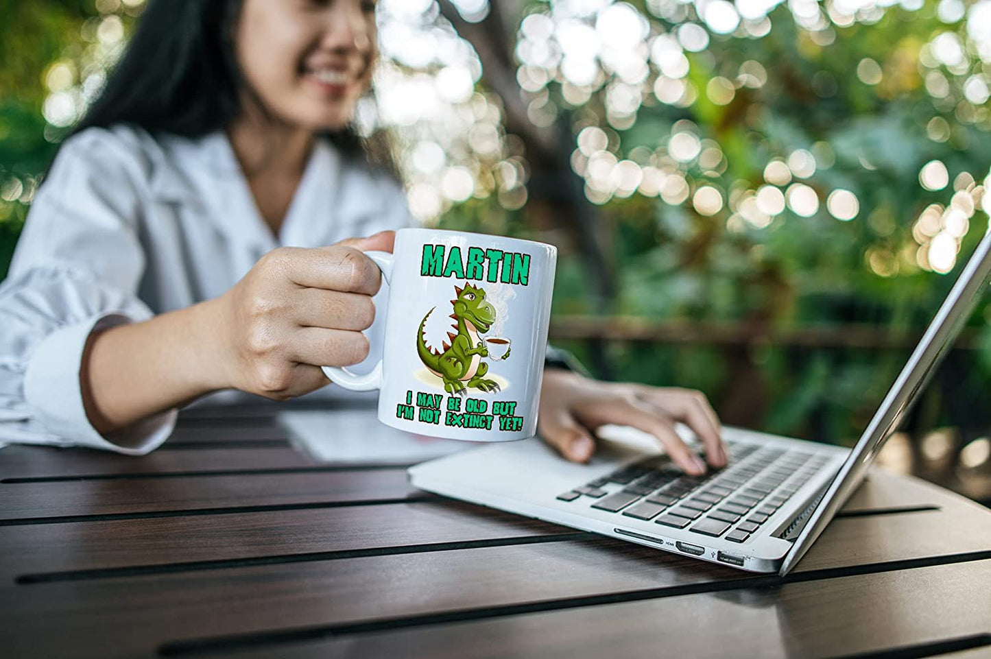 Old Dinosaur Personalised Birthday Coffee Mug