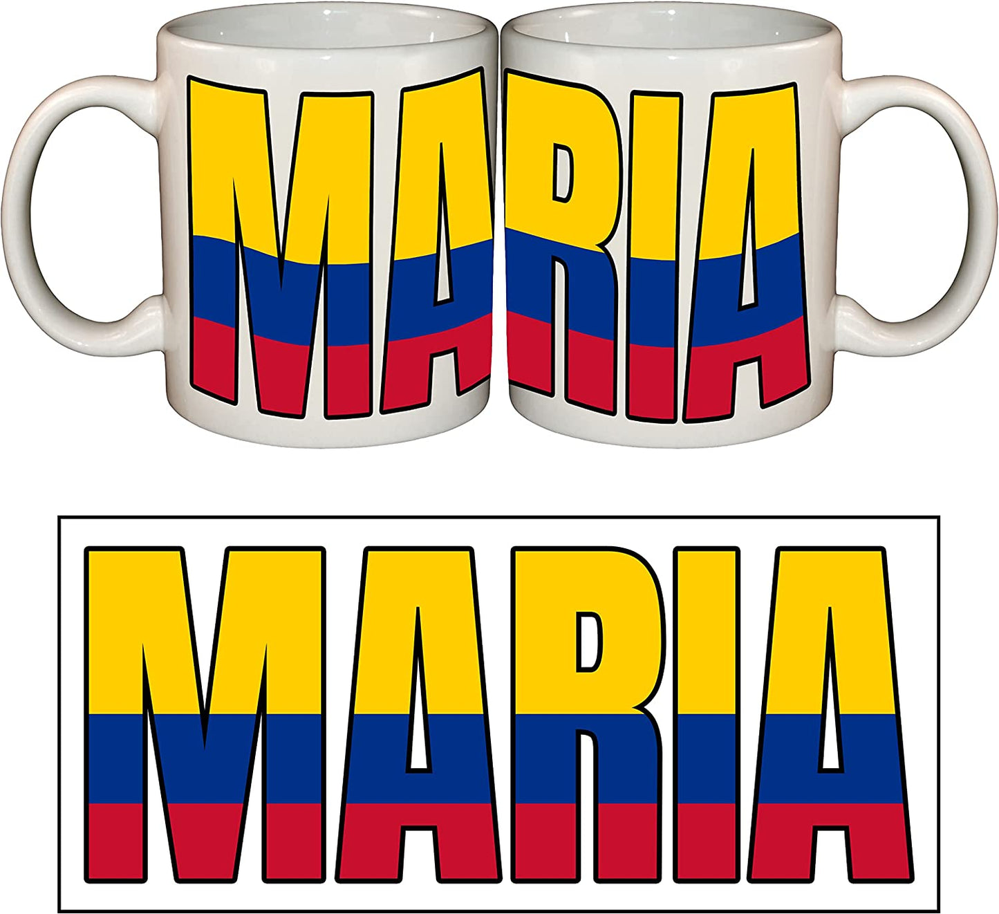 World Flag Name Mug - Add Any Name - 18 to choose from