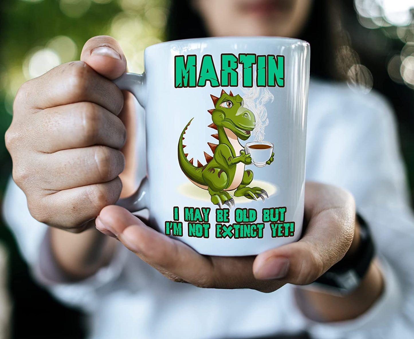 Old Dinosaur Personalised Birthday Coffee Mug