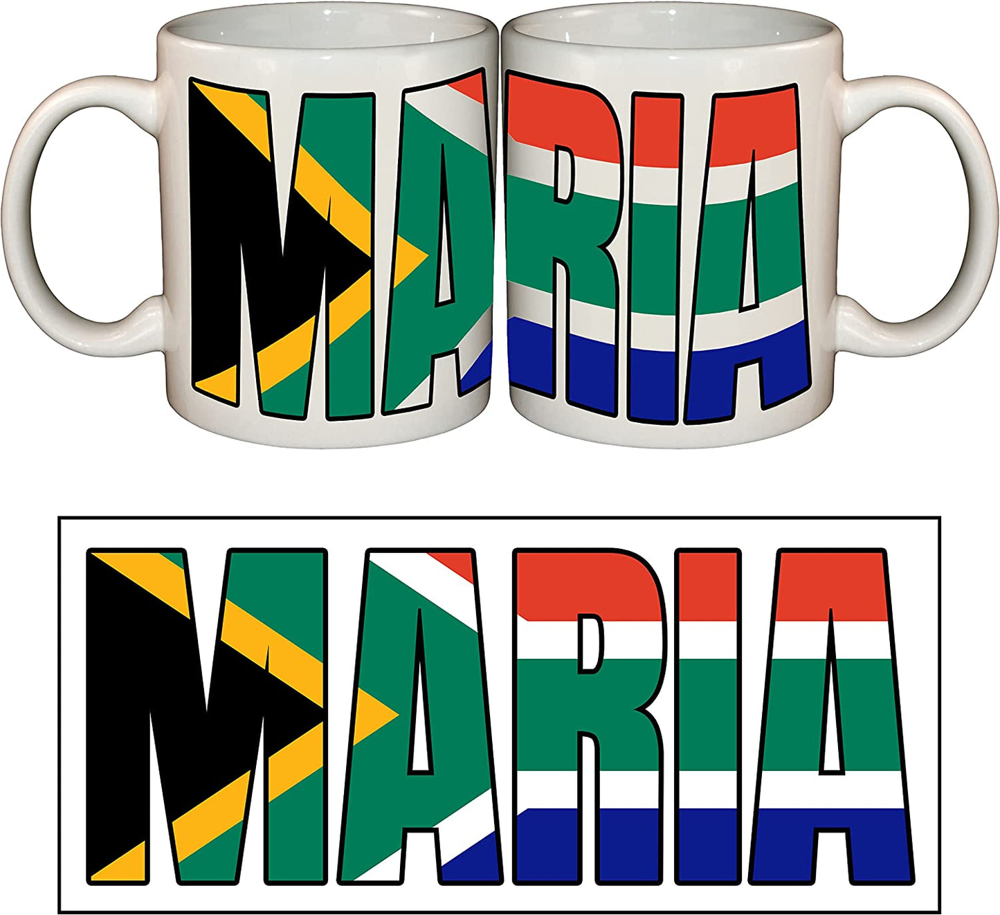 World Flag Name Mug - Add Any Name - 18 to choose from