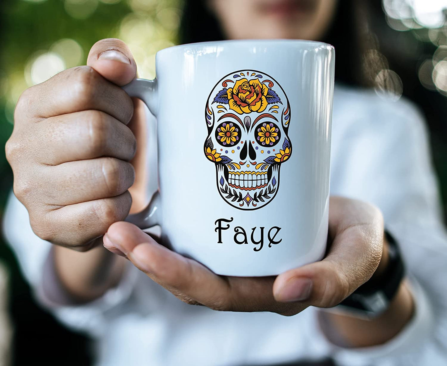 Personalised Decorative Skull Ceramic Mug