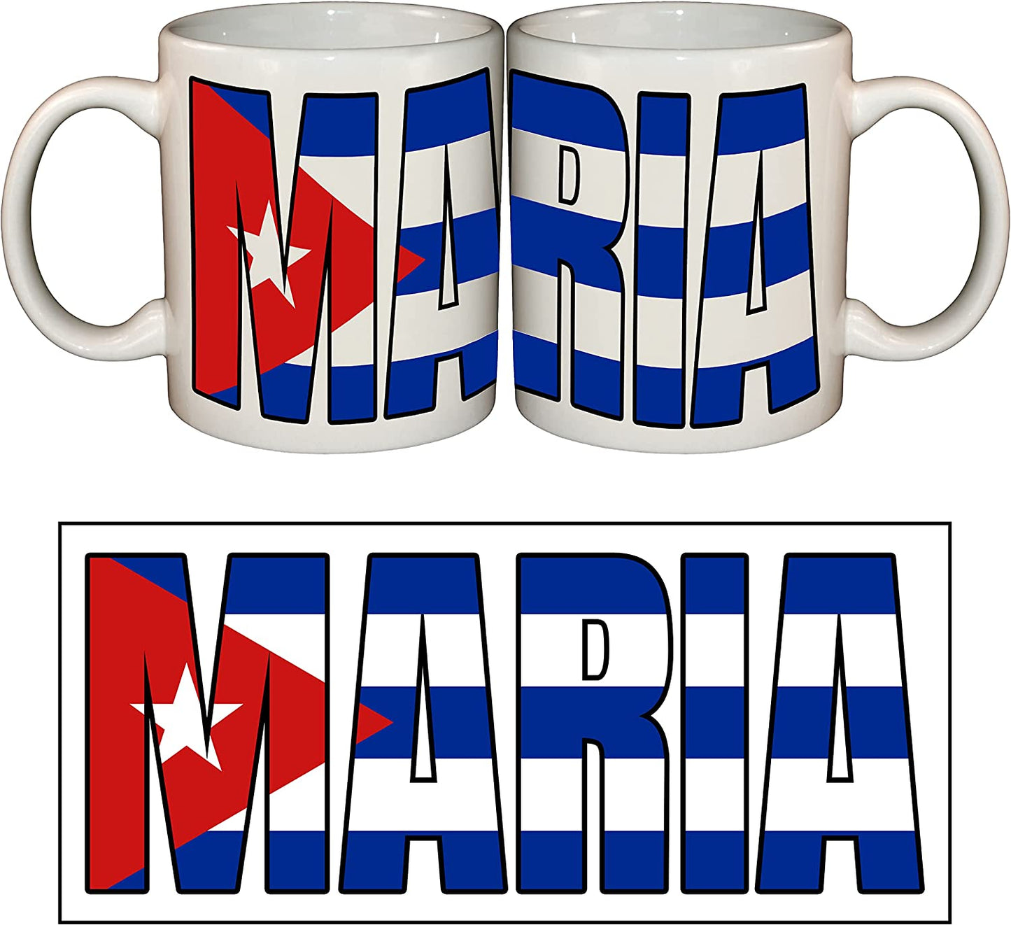 World Flag Name Mug - Add Any Name - 18 to choose from