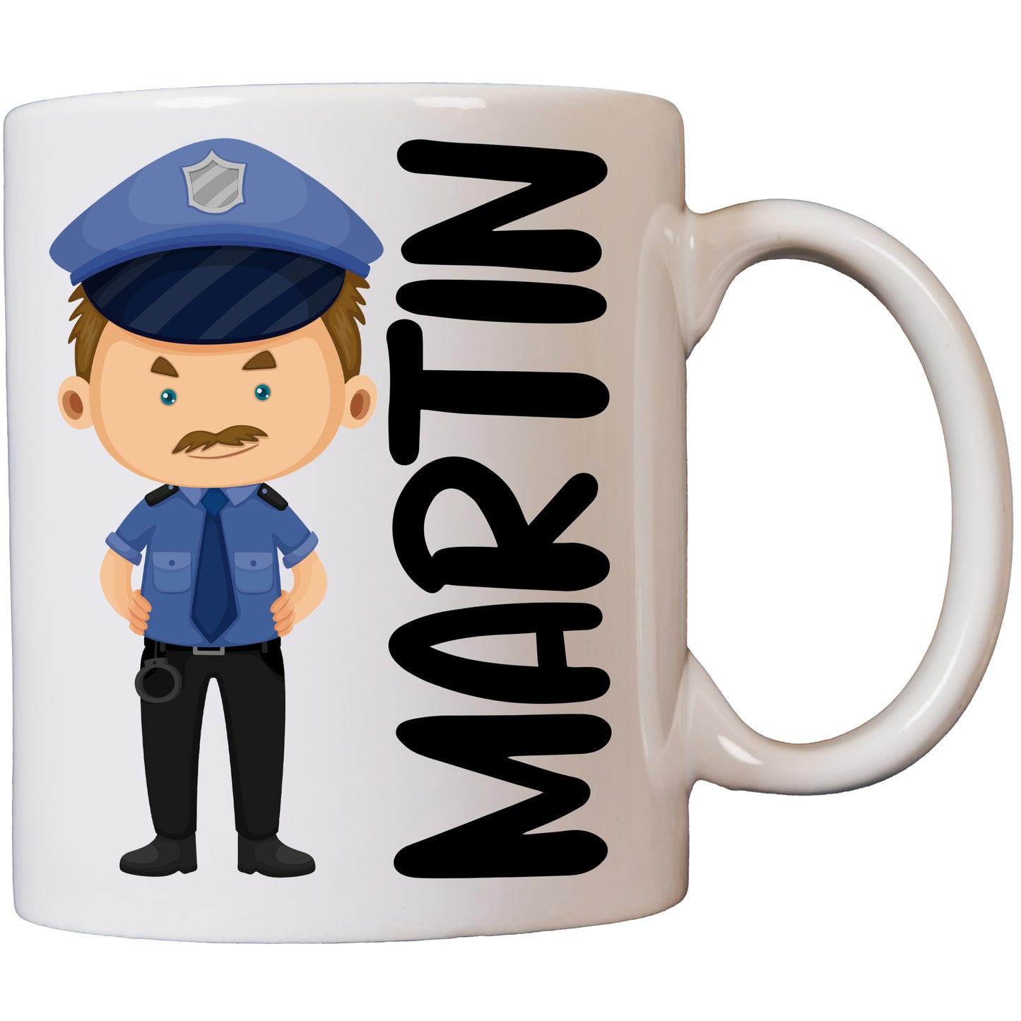 Male Police Officer Personalised Coffee/Tea Mug Cup - Novelty Gift 11oz