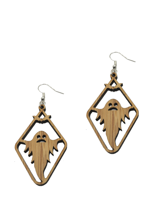 Halloween Ghost Earrings – customise to suit your style with Gold, Rose Gold or Silver findings