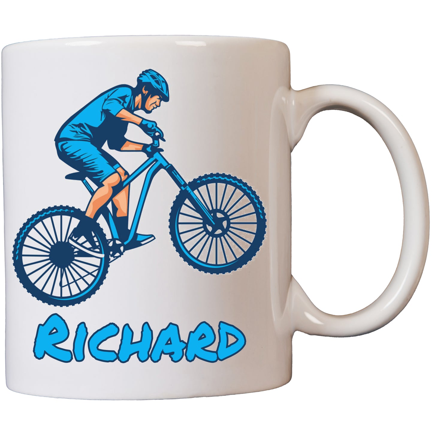 Mountain Biker Name Coffee Mug - Add Any Name