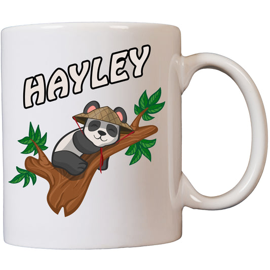 Sleeping Panda Name Coffee Mug - Personalised Ceramic 11oz Volume